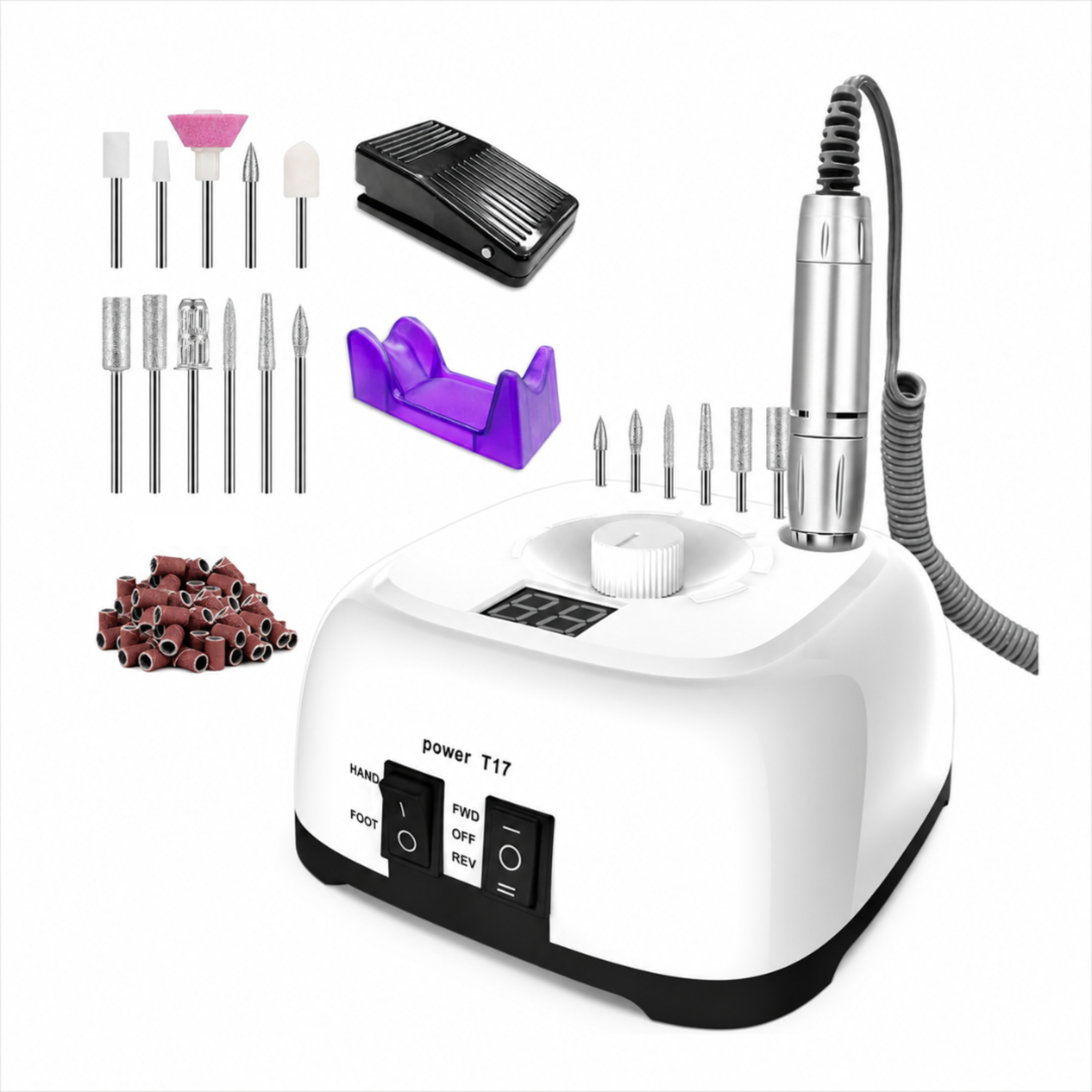 Torno Eléctrico para Uñas Profesional 35.000 RPM